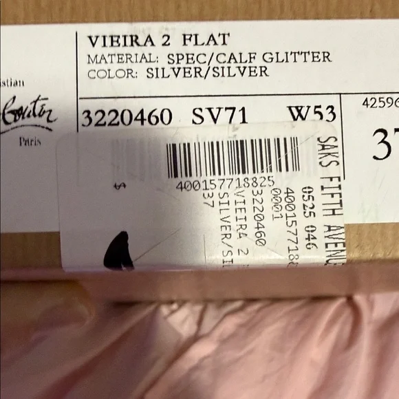 Christian Louboutin Silver Glitter Sneakers - Picture 8 of 8